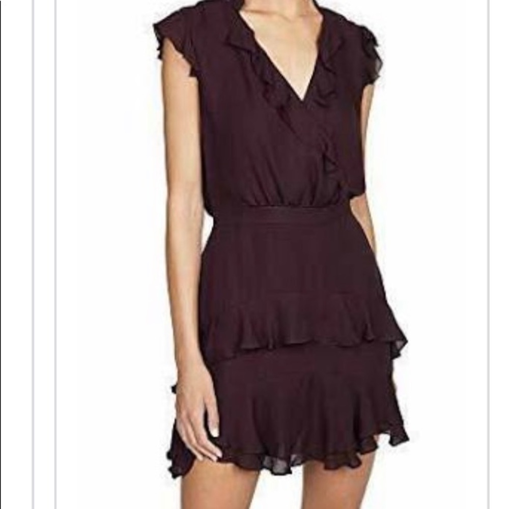 Parker Tangia silk maroon dress size 6 NWT
